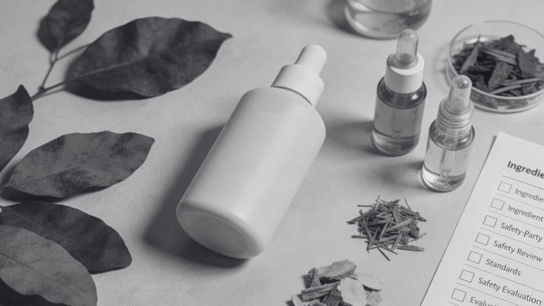 Personal care products and plant-based ingredients illustrating ingredient safety standards and EWG verification