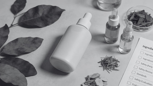 Personal care products and plant-based ingredients illustrating ingredient safety standards and EWG verification